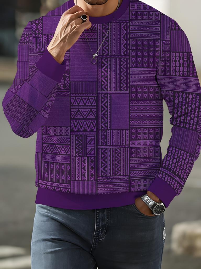 Round Neck Long Sleeve Sweatshirt Men's Spring and Autumn Fashion Round Neck Sweatshirt