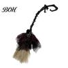 Halloween Theme Party Supplies Witch Broom, Black Tulle Cosplay Costume, Gothic Costume Prop Rose Skeleton Hand Broomstick for Party, Home Decor