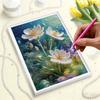 5D Frameless Pearl Painting Lotus Diy Handmade Sticky Diamond Creative Canvas Art Painting Bedroom Decoration Living Room Hanging Painting