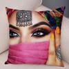 Beautiful Lady Pillow Case Decor Colorful Masked Woman Pillowcase Super Soft Plush Cushion Cover for Sofa Home Car Xcm