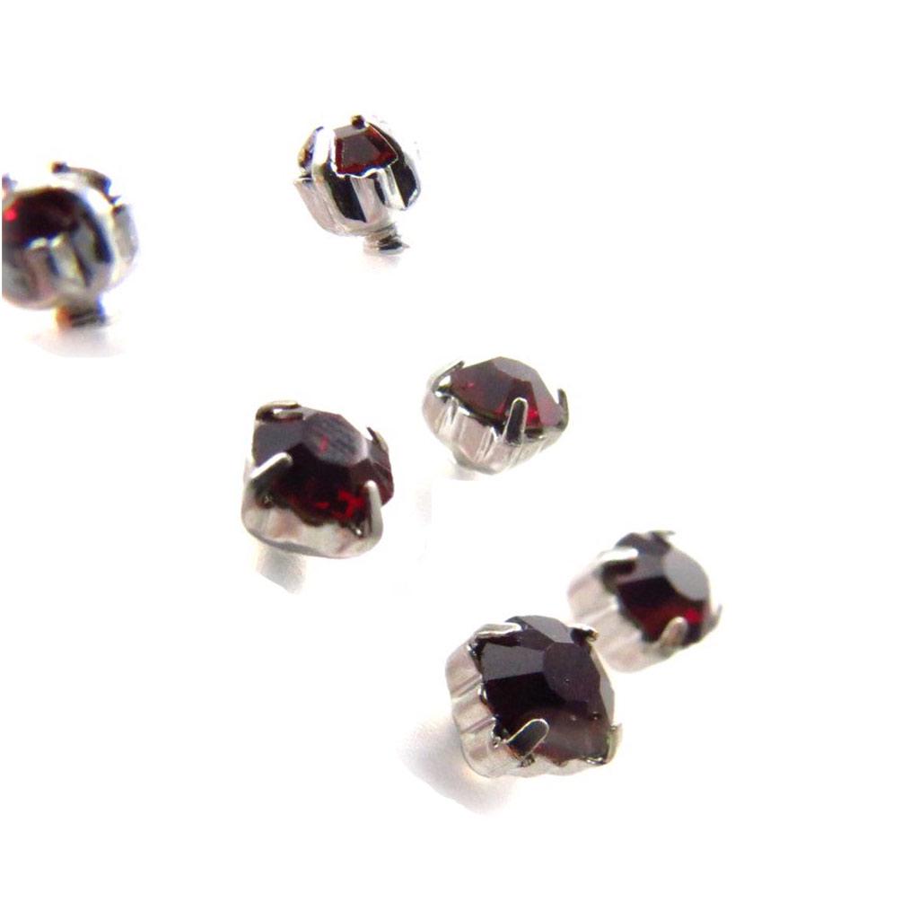 Les Trésors De Lily [J6209] - 3 Pairs of Red 'Crystal' Earrings