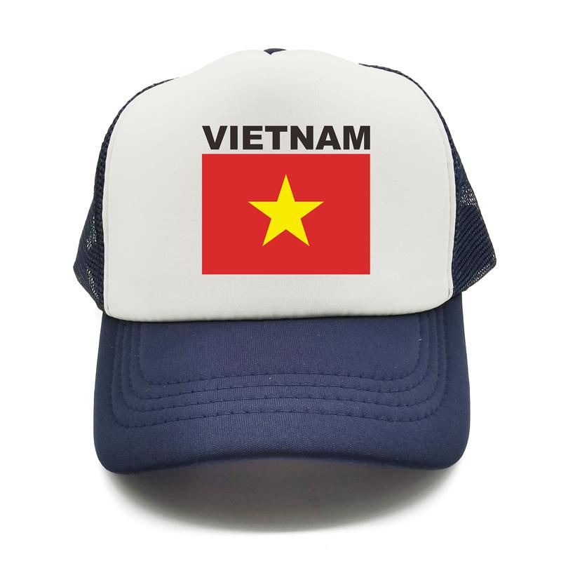 Vietnam Trucker Cap Summer Unisex Cool Country Flag Hat Baseball Caps Unisex Outdoor Mesh Net Caps