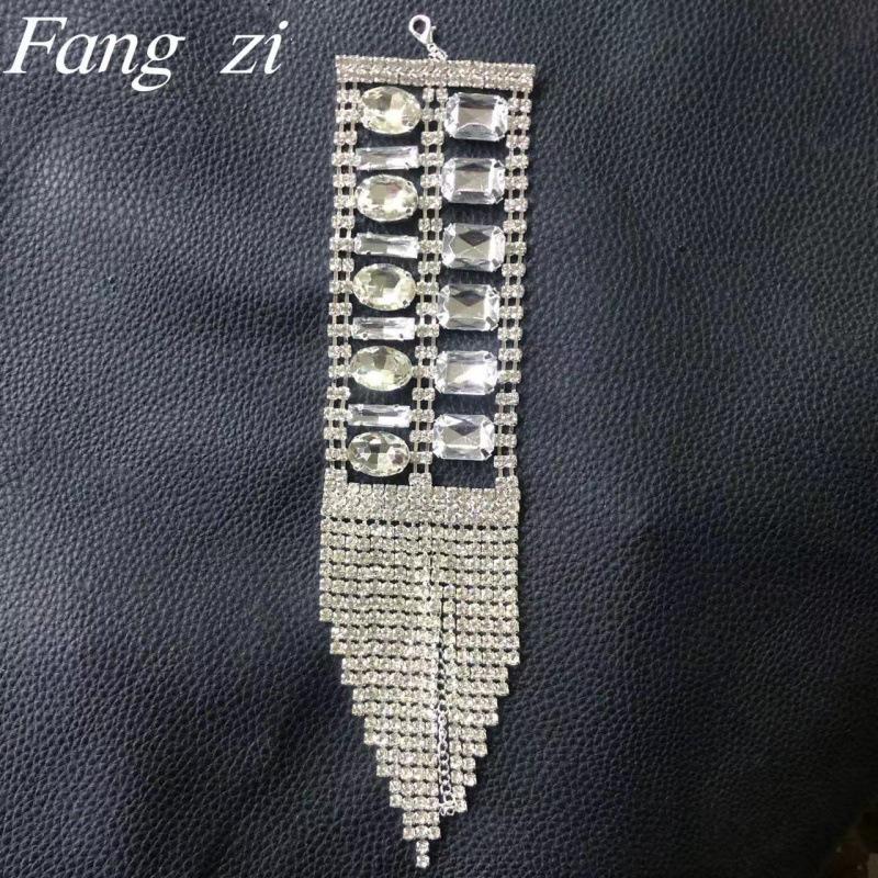 Glam Tassel Rhinestone Bracelet: Full Diamond Fashion Jewelry for Women