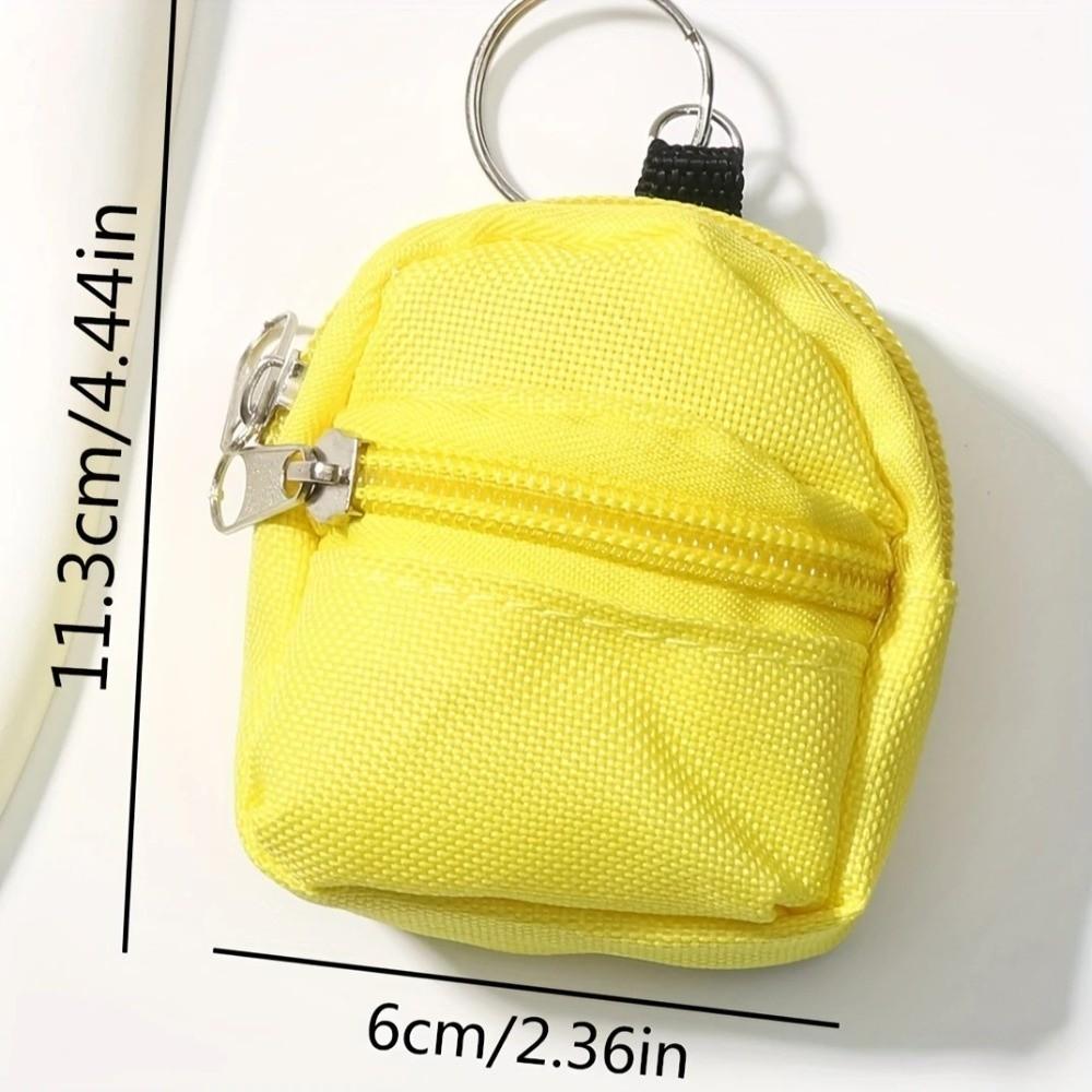 Metal Key Ring Zipper Coin Pouch Nylon Keychain Pouch New Mini Storage Bag Key Organizer