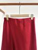 2026 Spring Chinese Style High-Waisted Silky Satin A-Line Maxi Skirt