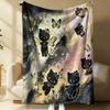 Sanrio Hello Kitty Plush Flannel Blanket Lightweight Throw Pink Gingham Apple Blanket Bed Sofa Cover School Office Nap Shawl