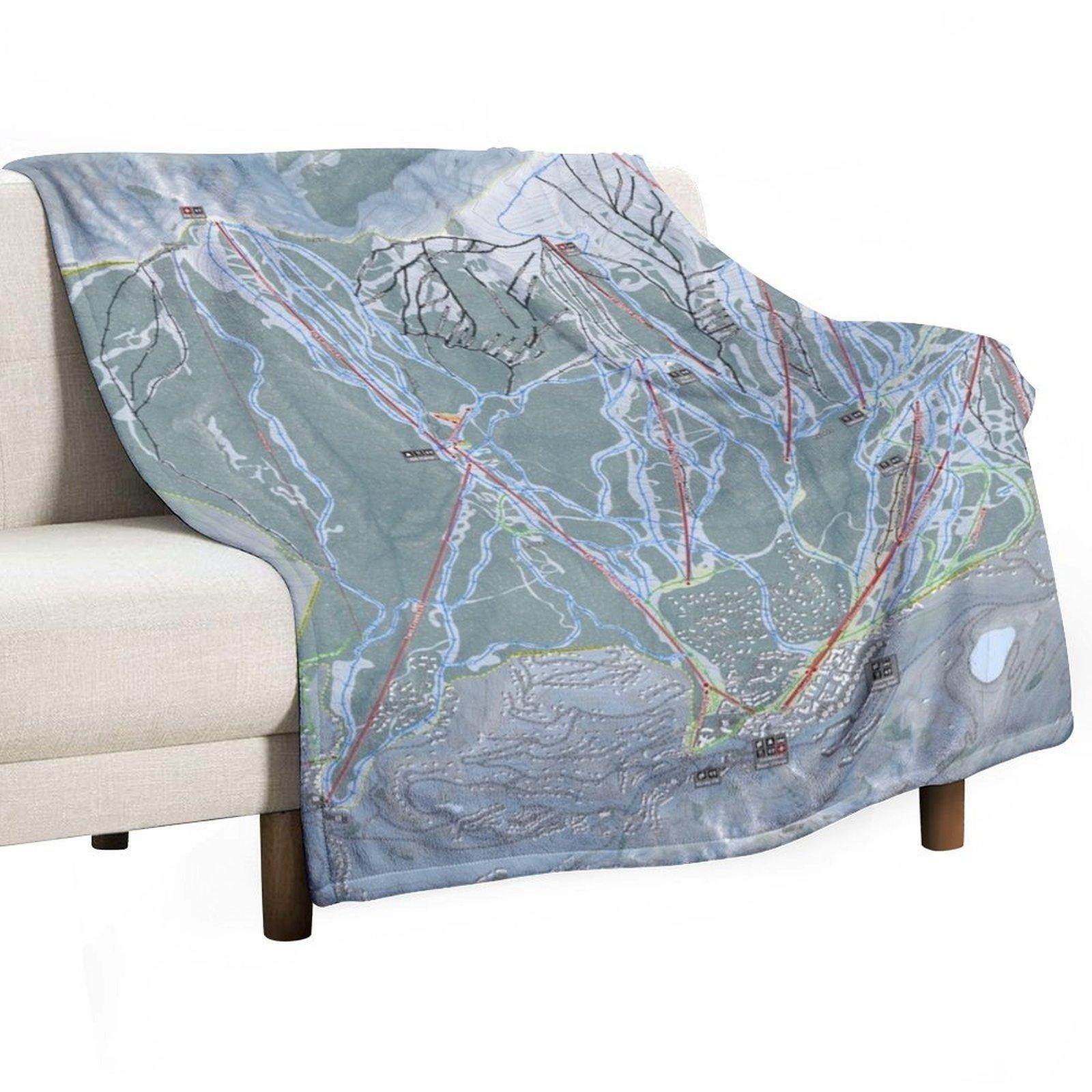 Snowmass Resort Trail Map Throw Blanket Polar Designers Flannel Fabric For Baby Blankets 30x40in