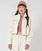 Unusualnormal Martin Velvet Zip-Up Jacket_Ivory