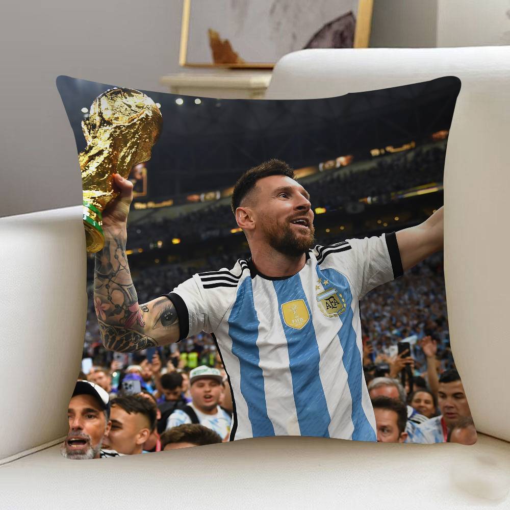 

Футбольная наволочка М-Месси, чехол для подушки на диван, украшение для дома, подарок для детей 12x12Inch