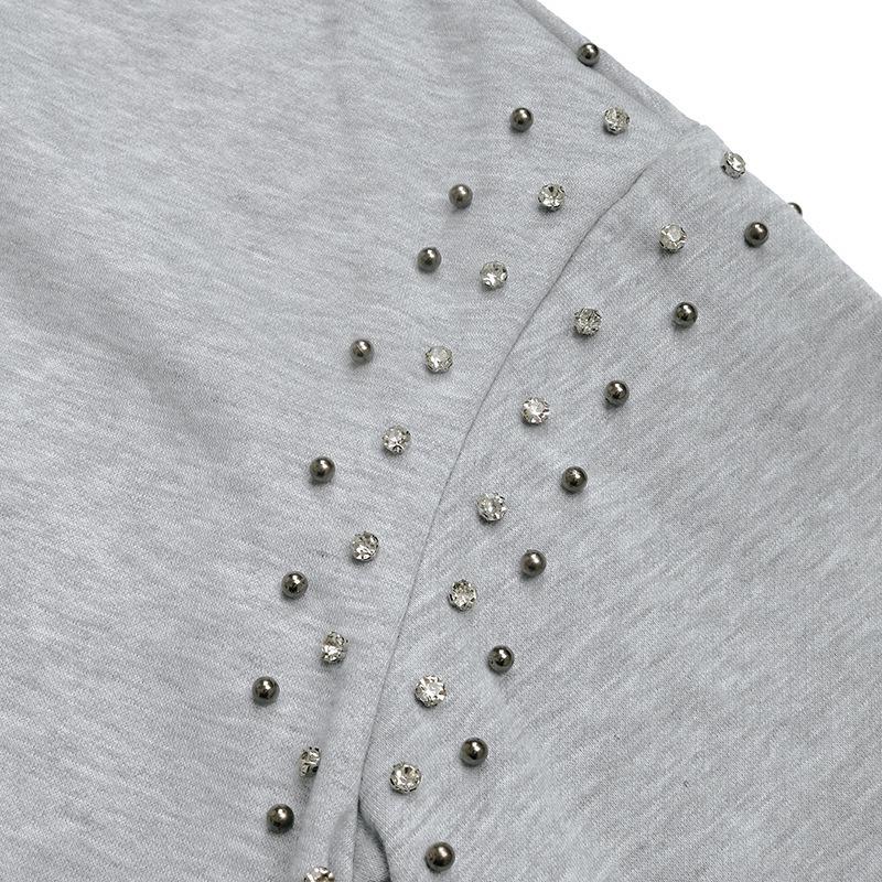 Women's Cross-Border Hooded Velvet Sweatshirt Jacket with Rivet Zipper - Long Sleeve Cardigan for Autumn/Winter