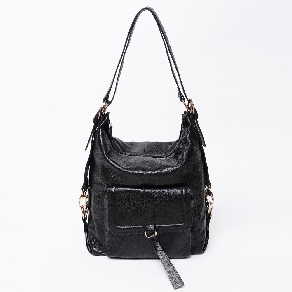 Women's Genuine Leather Retro Backpack - 2025 Korean Style, Single Shoulder, Large Capacity, First Layer Cowhide