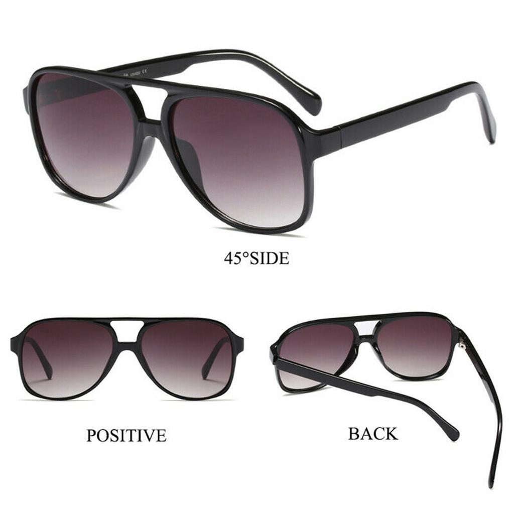 Fashion Vintage Retro 70s Sunglasses for Women Men Classic Large Square Frame Trendy Multicolor