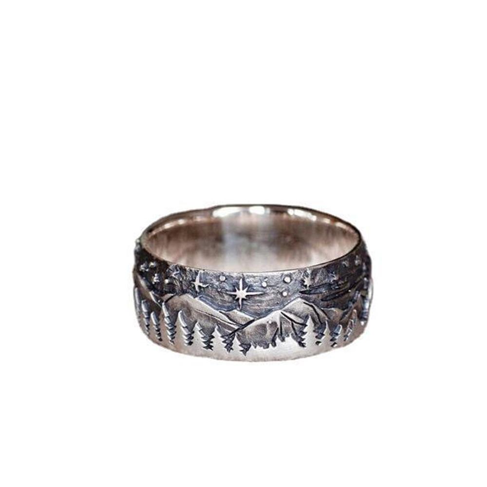 Punk-Persönlichkeit Vielseitig Einfach Retro-Trend Nische Herren Waldwolf Ring Party-Schmuck Mode Bully Herrenring Zubehör