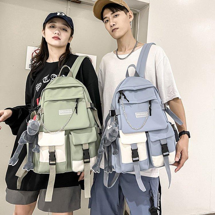 School Bag Female Junior High School Student College Student Japanese Tide Travel Sports Backpack Men Large Capacity Backpack