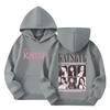 Kids Pullover Hoodie with Letter Print Long Sleeve Sweatshirt for Casual Everyday Wear