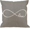 Rustic Gray Linen Throw Pillow Cover - Square Cushion Case For Home Decor Perfect For Sofa Armchair Bedroom & Living Room - Mach