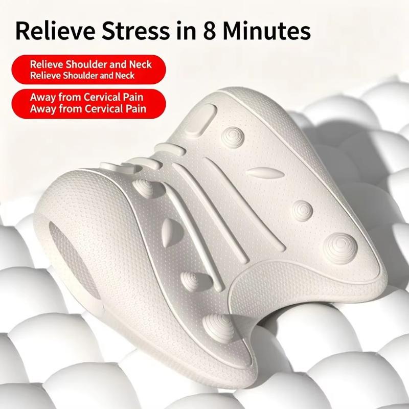 1Pcs Ergonomic Neck And Shoulder Massage Pillow Vertebrae Relax For Home Use Helps Stretch Cervical