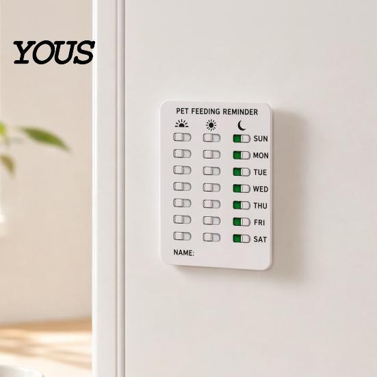 Refrigerator Medicine Tracker Feeding Reminder, Medication & Reading Board, Reusable Schedule Card with Green Family Organizer Slider