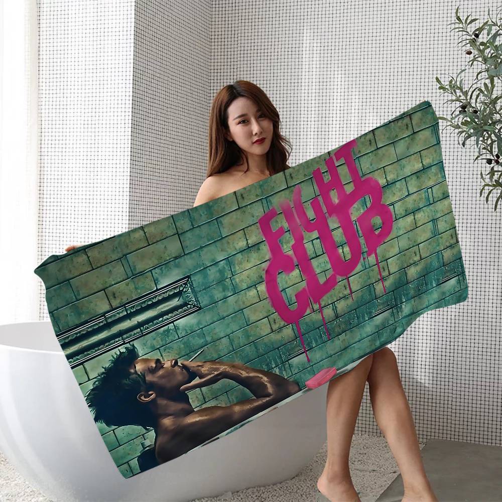 Cult Movie F-Fight C-Club Microfiber Printed Beach Towel Mountain Climbing Yoga Beach Swimming Running Absorbent Soft Towel