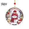 Christmas Gift Wrapping Tags Wooden Hanging Sign with Hemp Rope, Rustic Holiday Wall Decor Party Supplies for Home Decoration, Solid Wood Festive