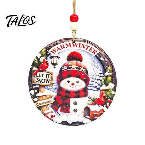 Christmas Gift Wrapping Tags Wooden Hanging Sign with Hemp Rope, Rustic Holiday Wall Decor Party Supplies for Home Decoration, Solid Wood Festive