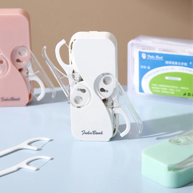12pcs/Box Portable Disposable Dental Floss Reusable Portable Storage Box
