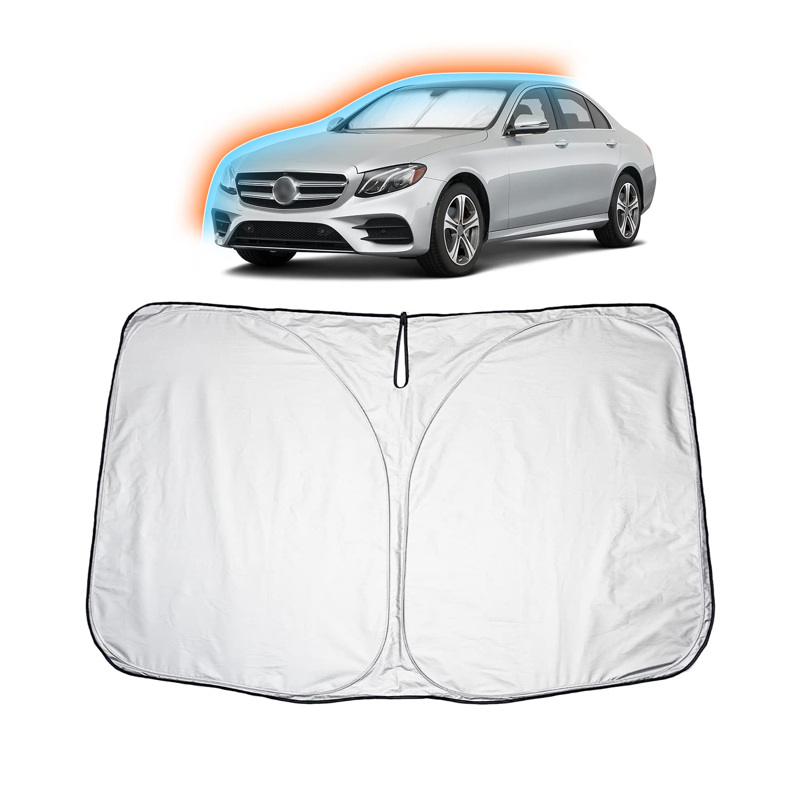 

SKTU W213 Windshield Sunshade for Sun Heat UV Easy Convenient Custom Parts Mercedes-Benz E-Class Sunshade, Mercedes-Benz W213, Protection, Protection, белый