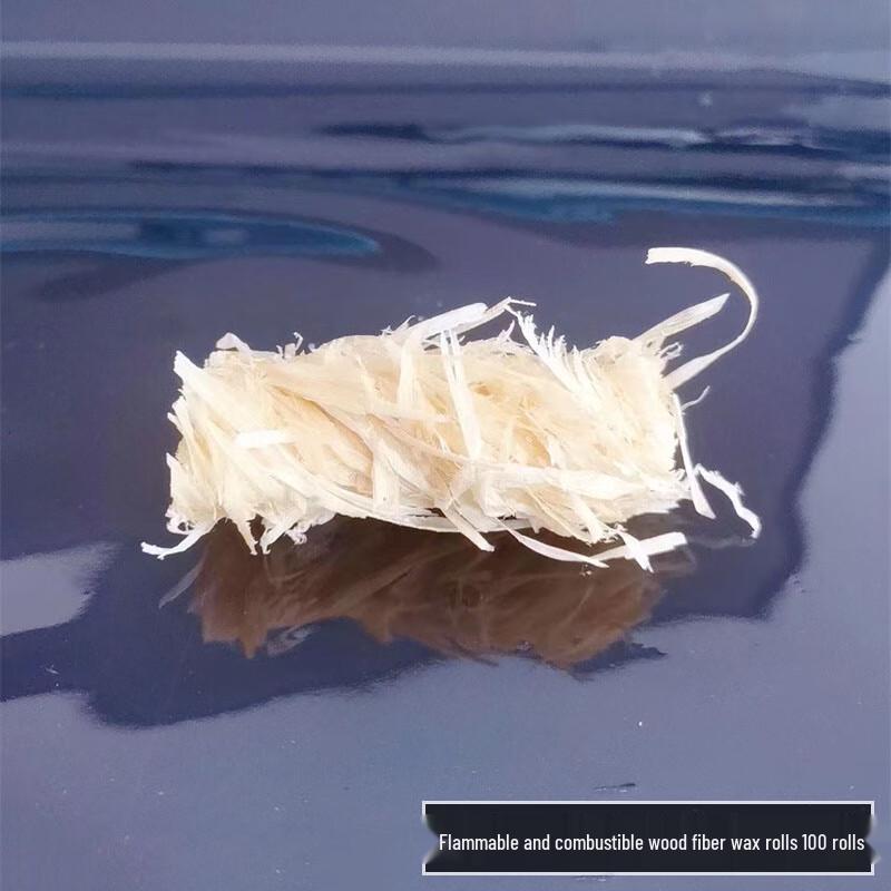 Набор для розжига костра на открытом воздухе: Деревянная шерсть, восковые рулоны (Упаковка 100 шт.) One Size