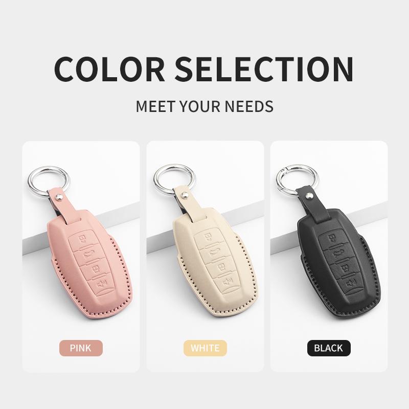 Interior Mouldings Leather Case Cover Car Key Protector Shell Fob Accessories For Haval Jolion F7 H9 H6 H2 F7X F7H H8 H3 H4 H1 H