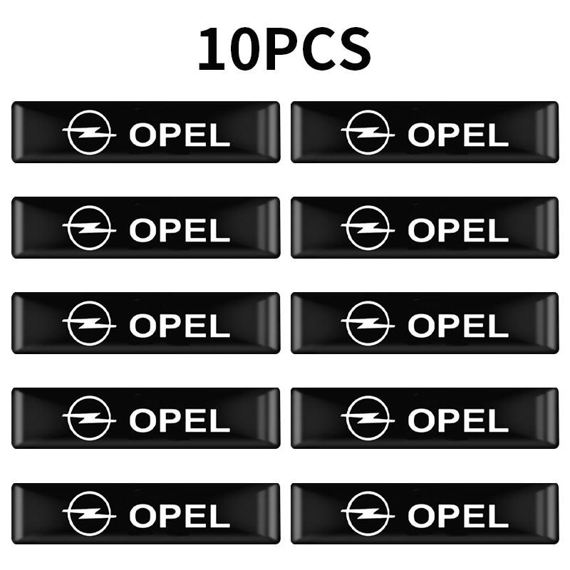 

10Pcs Car Styling 3D Epoxy Vinyl Stickers Decals For Opel Insignia Corsa Monza Astra Safari Vauxhall OPC Auto Decorate Accessory