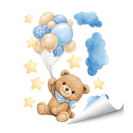 Cartoon Wall Stickers Cute Animals Wall Decal Elephant Bear Cat PVC Mural Art for Baby Nursery Kids Bedroom Playroom Classroom Wall