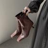 Fine-heeled Short Boots Women's Versatile Retro Chelsea Boots Square-heeled High-heeled Boots 2025 Autumn and Winter New Korean Version Boots