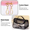 Zippered Travel Cosmetic Bag Transparent PVC Makeup Storage Pouch Daily Storage Pouch  Home Use