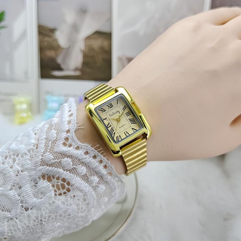 Famous Women Quartz Watch Fashion Roman Dial Watches Length-adjustable Steel Strap Wristwatch Luxury Gifts Relojes Para Mujer