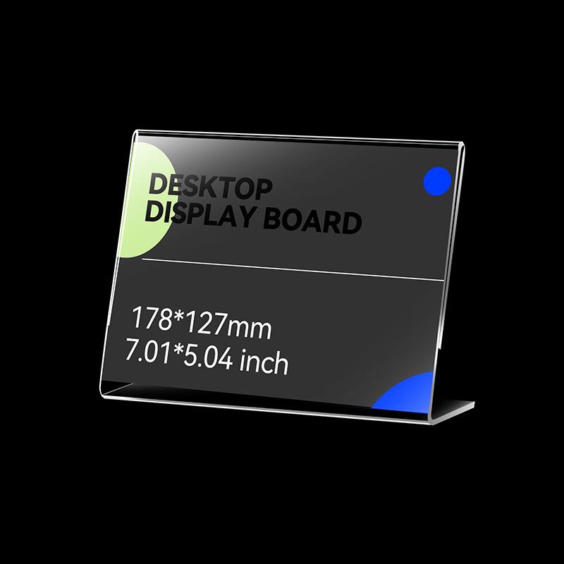 A4L PVC Menu Display Stand: Acrylic Table Card Holder for Commercial Advertising