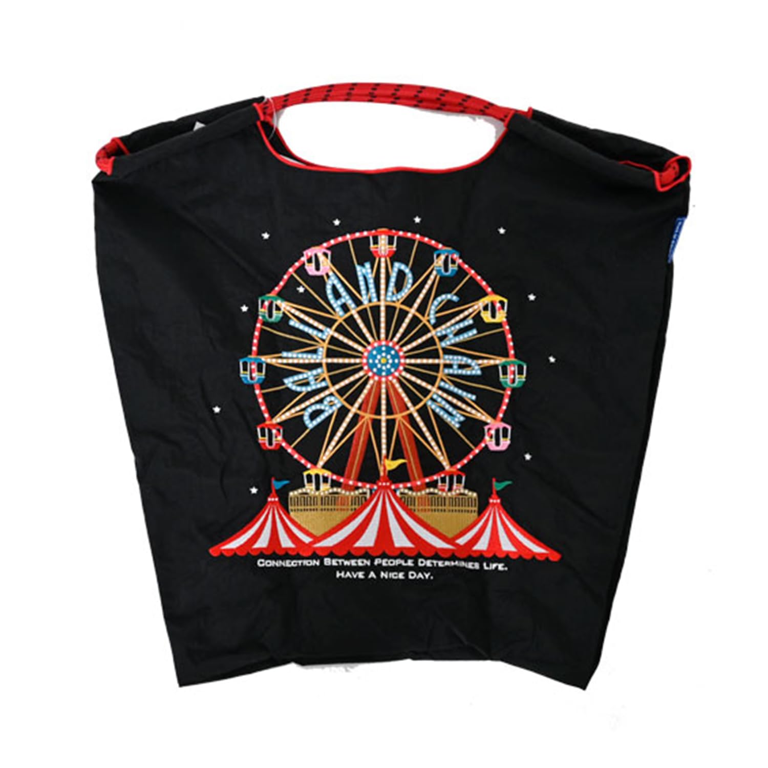 

Ball and Chain M size Ferris wheel Ferris wheel shopping bag eco bag 301042 [Ball & Chain] (BLACK, M) чорний