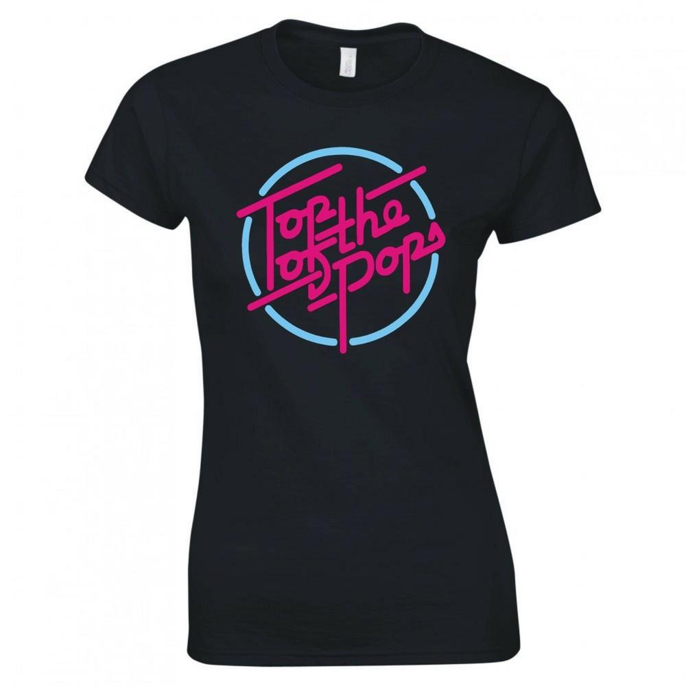 Inspired By Top Of The Pops Retro Logo Music Tv Ladies Skinny Fit Tshirt