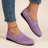 Women's European & American Mesh Flyknit Round Toe Flat Loafers - Casual Low-Cut Flats