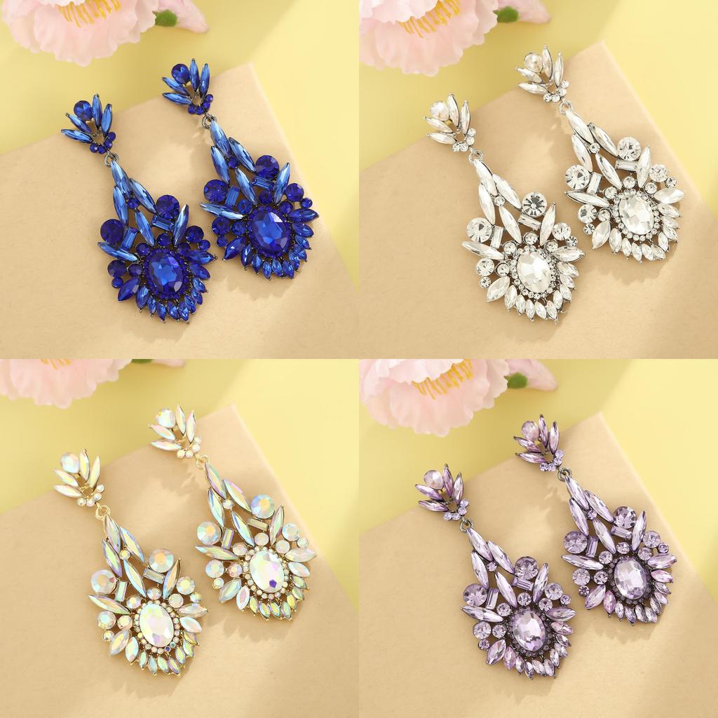 Geometric Alloy Drop Earrings For Women Fashion Statement Party Jewelry