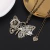 Nice Butterfly Pendant With Various Gears Mechanical Steampunk Necklace Vintage Jewelry Gift