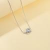 2024 New Rose Design Pendant Necklace 50cm Natural Sky Blue Topaz Gemstone Fine Jewelry for Girls Daughter Nice Birthday Party Gift