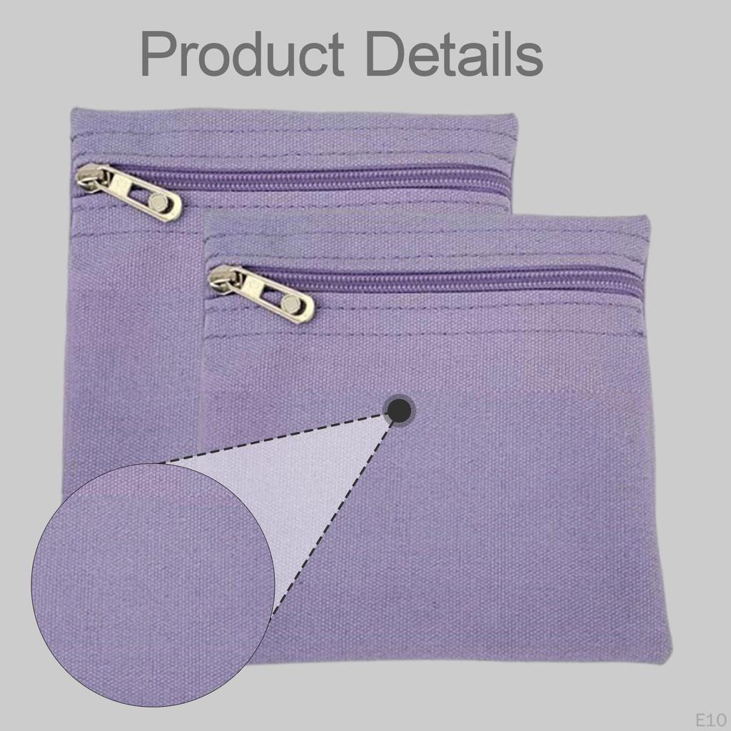 2 Pieces Sew in Pocket with Zipper Clothes Inner Pockets Easy Installation Coat Inside Small