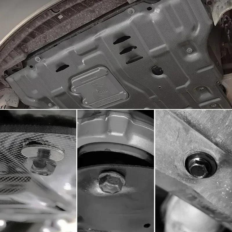 20Pcs Car Body Bolts&U-nut Clips M6 Engine Cover Undertray Splash Shield Guard Bumper Guard Liner Retainer Fastener Rivet Screw