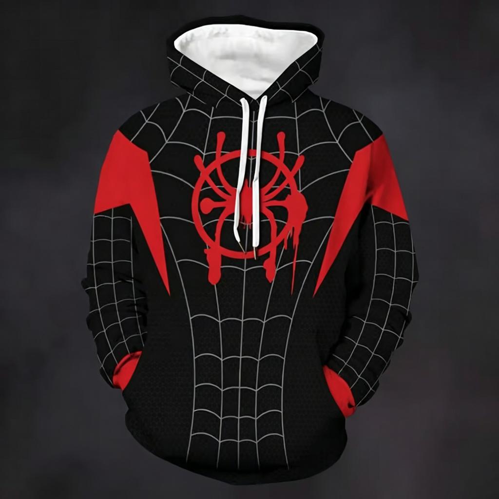 Unisex Casual Loose Fit Long Sleeve Graphic Print Pocket Hoodie for Men and Women