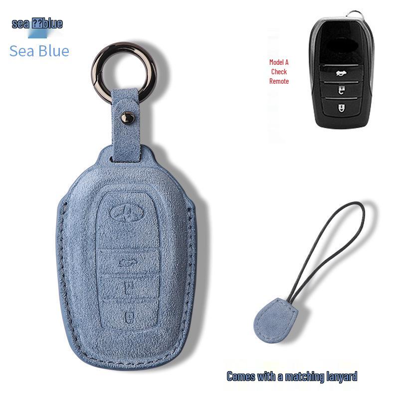 Toyota Corolla Suede & Leather Key Case for Avalon, Camry, Levin, RAV4, Highlander