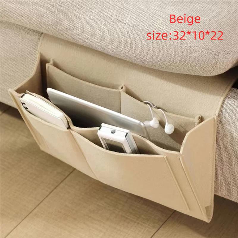 Anti-slip Felt Bedside Storage Organizer 1Pcs Portable Hanging Side Holder for Bed Sofa Office Home Dorm Use