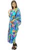 Bimba Women's Cotton V Neck Kimono Easy Wear Kaftan Dress Bathing Suit Cover Up Caftan