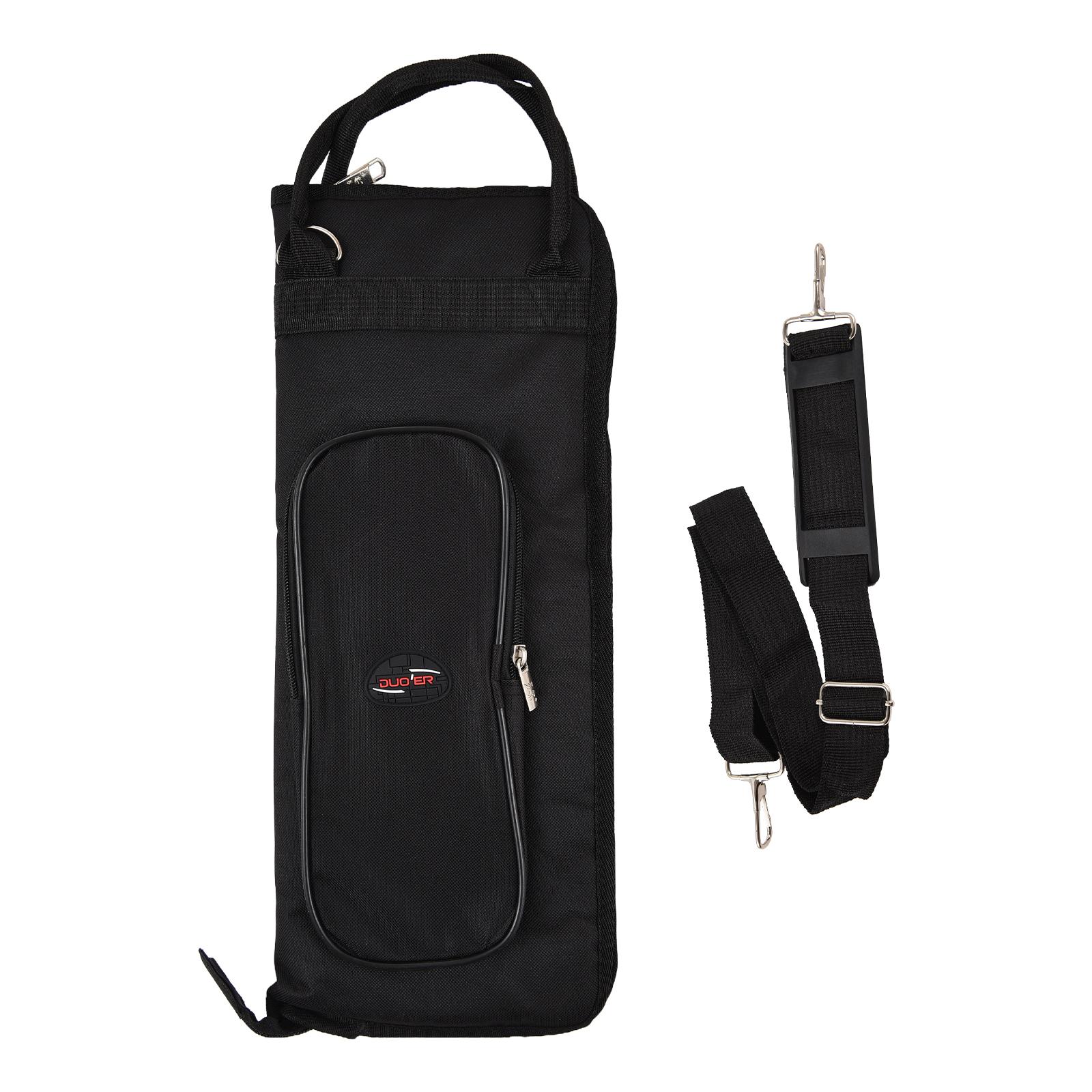 

Drum Stick Bag Drumsticks Mallet Case Oxford Fabric with Crossbody Shoulder Strap Wear-resistant Portable Drum Stick Holder чёрный