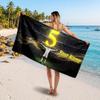 Jude Bellingham Custom Beach Towel, Personalized Name Text Print, Football Logo Soft Quick‑Dry Towel Holiday Gift