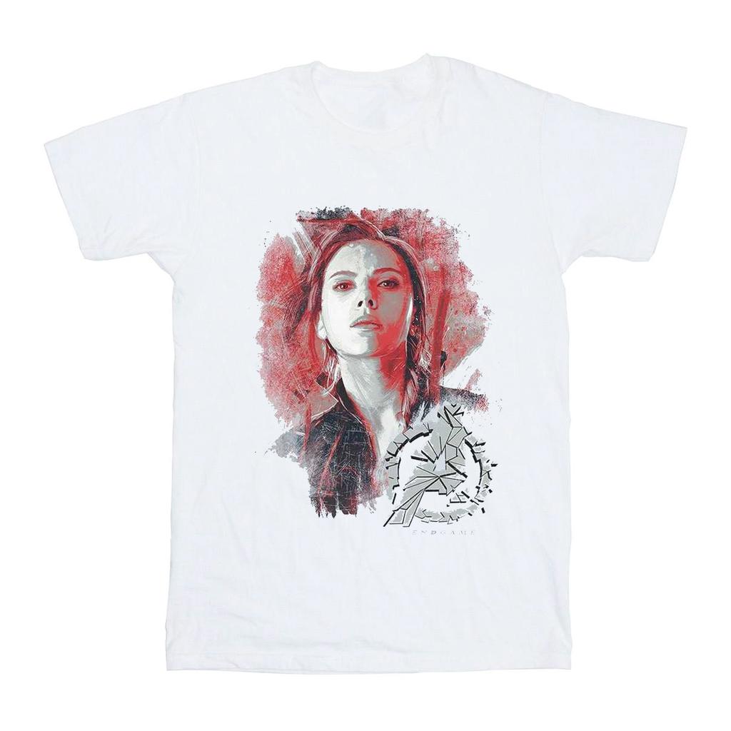 Avengers Endgame Girls Black Widow Brushed Cotton T-Shirt